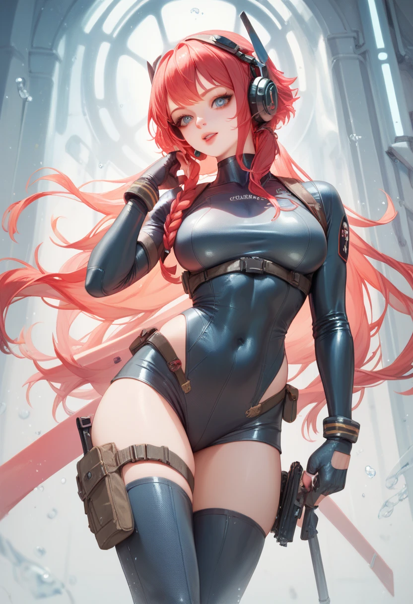 Gwenpool, ((Assassin style)),((Dragon)),Water World,Colosseum,know,tattoo,No clothes,barbarian,Small Bust,robotic hand,Shoulder-length messy hair, No clothes,Beautiful face in every detail,Delicate and beautiful eyes,shield,Happy, Post, super fine muscle,Beautiful slim style anime girl, Very exquisite painting, Luminism, Concept Art:Carne Griffiths と Wadim Kashin, 4K resolution, Fractal isometricdetailbioluminescence , 3D Rendering, Octane Rendering, Complexly detailed , work, Trending isometric center hyperrealistic cover photo、Amazing full color from Artstation, Hand-drawn , Grainy, Realistic Mucha , Complex, Hit definition , work,rough sketch, Bold line, On Paper, (knowr punk:1.4), Frills,race,Frills,race,Frills,race
BREAK
((Cool oversized chainsaw in hand)), ((Super large cool weapon machine)),Open Stance, Action pose,
White Background,Simple Background,Wide-angle lens