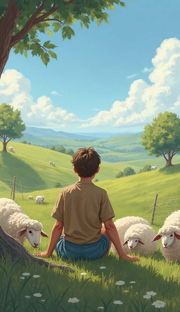 Once upon a time, there was a shepherd boy who was bored as he sat on the hillside watching the village sheep.