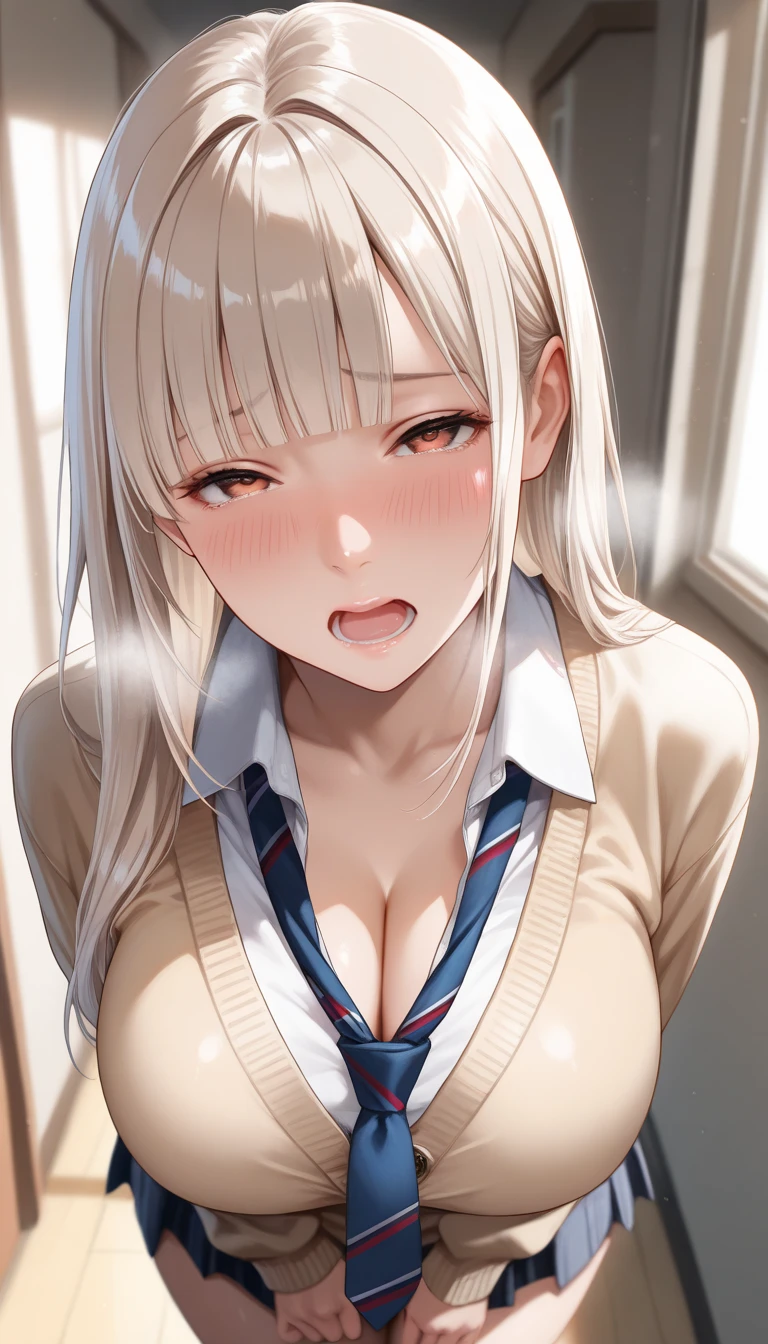 (((pov,1 boy, penis, fellatio)))、(highest quality)), ((masterpiece)), (Familiar), Perfect Face,Shiny skin,Beautiful breasts,red eyes,Shiny skin、Sunburned skin、Sweat、Off the shoulder、Double teeth、Hotel 、(((short Bob hair))) 、silver Hair Color、Young、Big Breasts,(((Milking)))、(((2girls,Breast Matching)))、bitch、Handjob、(((Breast milk,cum)))、Subjective、penis lickingprojectile cum、cum on body , (((cum on breast)))、On all fours.Penis between breasts 、(((Prone、{school uniform,Short sleeve shirt,break,(Checked skirt:1.2)))、(((透ける)))、(((sweat)))、(((wet)))、(((perfect penis)))、(((from above)))、(((crowd)))