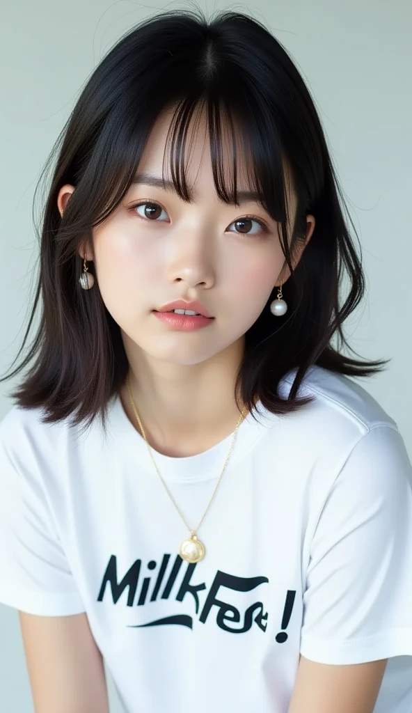 32k, Highest quality, masterpiece, Realistic, Very detailed, photograph, High resolution, 行photograph, High resolution, Confused, Smoother light, Official Art, Written boundary depth, Bright light,
close, thin, Detailed face, anger, Beautiful details in the eyes, 19 years old Korean, cute, Highest quality real texture skin,
T-Shirts,