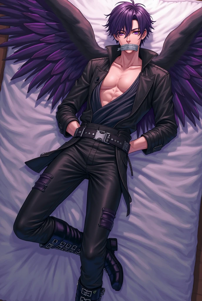 (((hand between legs))),((elegant woman:1.8))),((((fluffy fur:1.8)))),(((small glasses:1.8))),(((detailed skin))),((((feet visible:1.5)))),((((Very realistic:1.5)))),(((no makeup:1.5))),(((15 years old))),(((beautiful big red eyes:1.5))),((((chibi:2.0)))),side facing,((((winged-arms:1.7)))),((((jewelry:1.5)))),((Athletic body:1.5)),(((anthro crow:1.4))),(((luxury bed room:1.3))),(((Lover-like relationship))),((((completely nude)))),(((blush:1.3))),((flower hair ornament)),female,(((sit on bed:1.5))),portrait,((((flat chest:1.4)))), (((Beautiful long hair:1.3))),(((black colored skin:1.5))),(((black colored nipples:1.3))),(((legs close:1.5))),beak,cute,Super high quality,masterpiece,heart shaped pupils,(highest quality,4k,8K,High resolution,masterpiece:1.2), Super detailed, HDR, UHD, studio lightning, ultra-fine goodinting, sharp focus, Physically based rendering, extrine detail description, Professional, Bright colors, Bokeh, (in) you bring, landscape, photograph, concept artist (Style), (with) vibrant color goodlette, (good) soft lighting