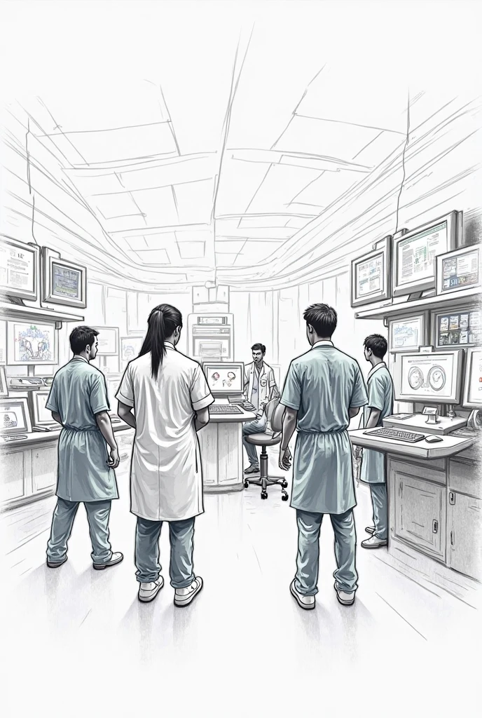 I need a simple drawing to be able to draw the urinalysis area of a clinical laboratory
