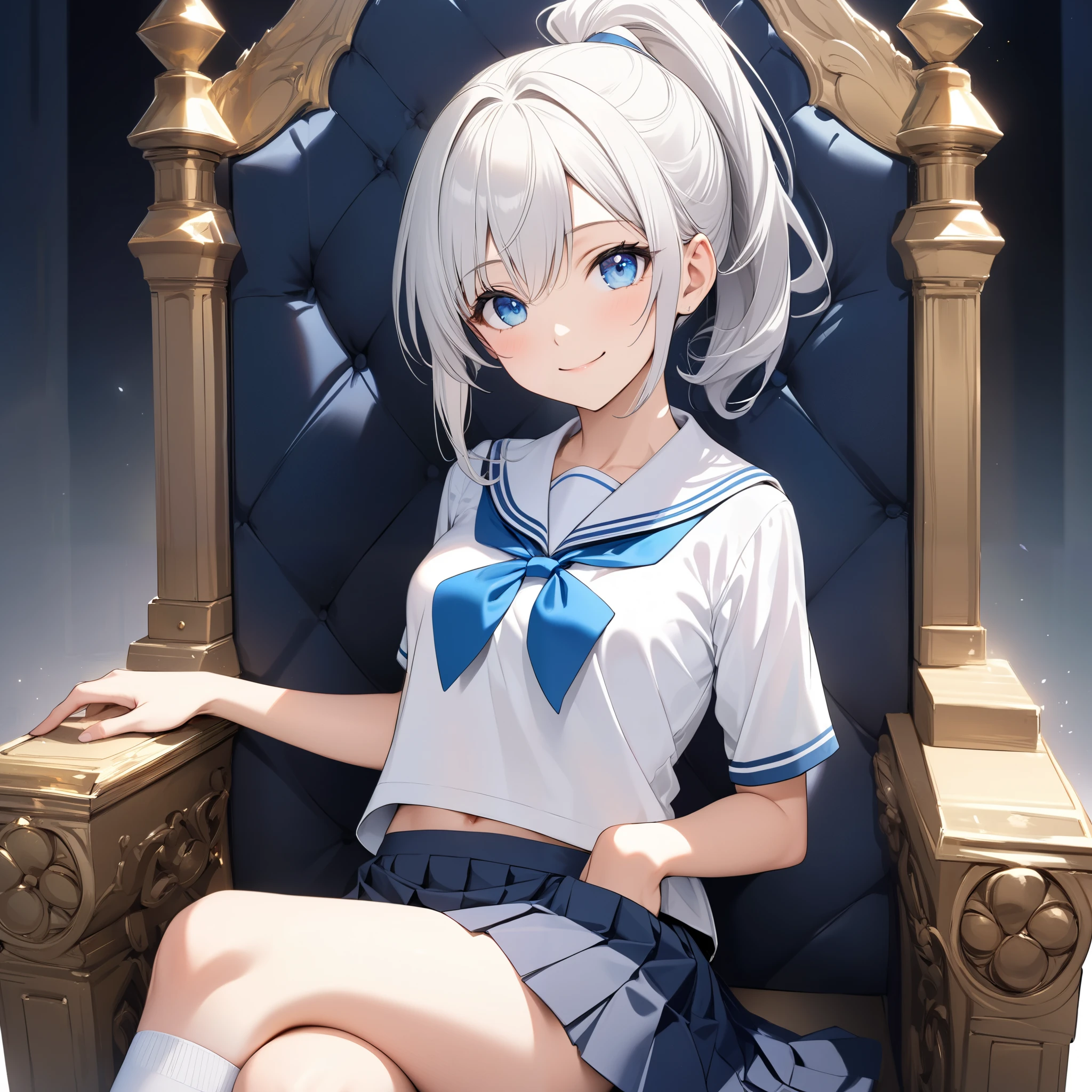 ( High resolution, Very detailed),((masterpiece)), ((Highest quality:1.1)), High resolution, 8K, (White Crew Socks:1.1), (White ribbed socks:1.2), White socks, Toes under socks, mini skirt,Sitting on the school steps, indoor, Highest quality, 超High resolution, Perfect Anatomy, masterpiece, Highest quality, (SFW:1.5), (One girl:1.5), Sexy Woman, Natural Eyes, schoolgirl, Short and delicate hair, The body is slim, Muscular, Beautiful thighs, Untanned skin, Looking up at the viewer, She can see clearly, Sitting, Spread your legs wide,
