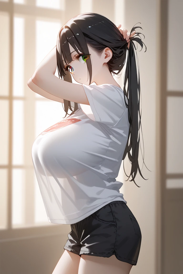 masterpiece, Highest quality, Highest quality, Detailed CG, super texture, One girl,blush,Painful expression,Expressions of pain,Are crying,Sweating,Sweat on the chest,Very long loose hair, Tight mini skirt,good, Very detailed, She is very sensual