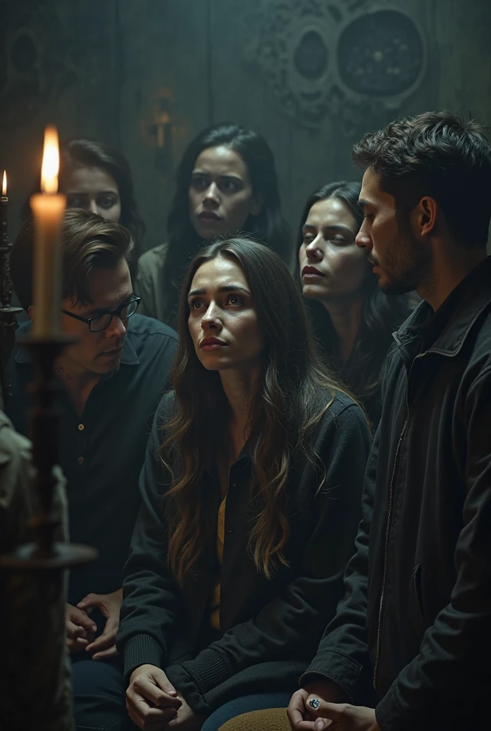 "Cena de amor entre Jesus e o Diabo . A sensitive and intense representation of the conflict between good and evil, com uma atmosfera misteriosa e sombria. Highlight for the facial expression of the characters, conveying passion and tension. Dramatic lighting and rich colors, aumentando a profundidade emocional da cena. Detalhes cuidadosamente elaborados, as costume and scenery, que acrescentam realismo e enriquecem a narrativa visual. A combination of symbolic elements, como elementos religiosos e sobrenaturais, Creating a unique and engaging experience."