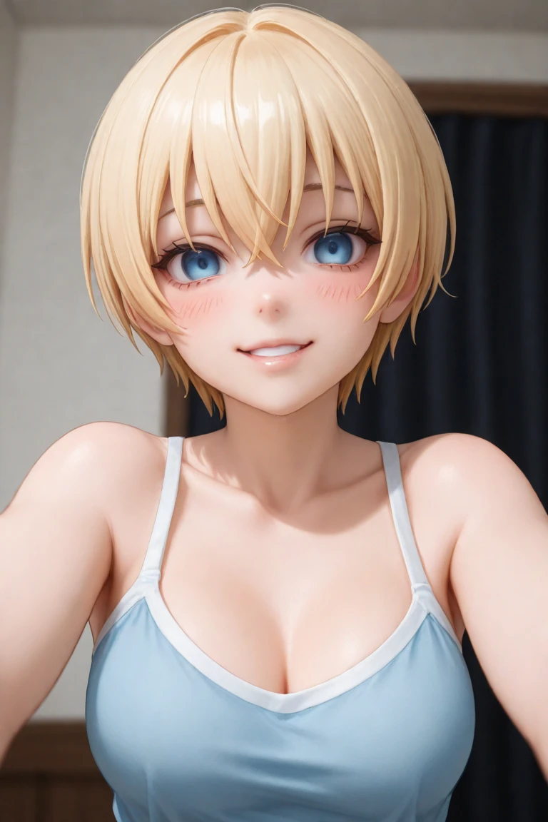 (Photorealistic:1.8, highest quality:1.8,8K masterpiece:1.8,High resolution,Mastepiece:1.8,RAW Photos,Cinematic lighting),No split screen、Brilliant lights、Danceteria、Bunny girl、Zooming in on parts、
(Real skin texture:1.3)、(Short blonde hair)、Woman's Costume(choker)、Crotch close-up、Spread the genitals、Open pussy、((Perfect female body))、Beautiful expression、Beautiful Face、Beautiful Eyes、Esbian all over、(Random Sexy Poses:1.3、thrust one's hips upward、Stick your hips out to the camera:2.3)、cameltoe、(Immersive atmosphere、Chiaroscuro:1.5、Bright light:1.2、Bright lighting)、Realistic:1.3、Long Shot、The woman is naked、woman is nude、Adult video shoot、(smile、Ahegao、Ecstasy face、Climax:1.4)、Random Angle