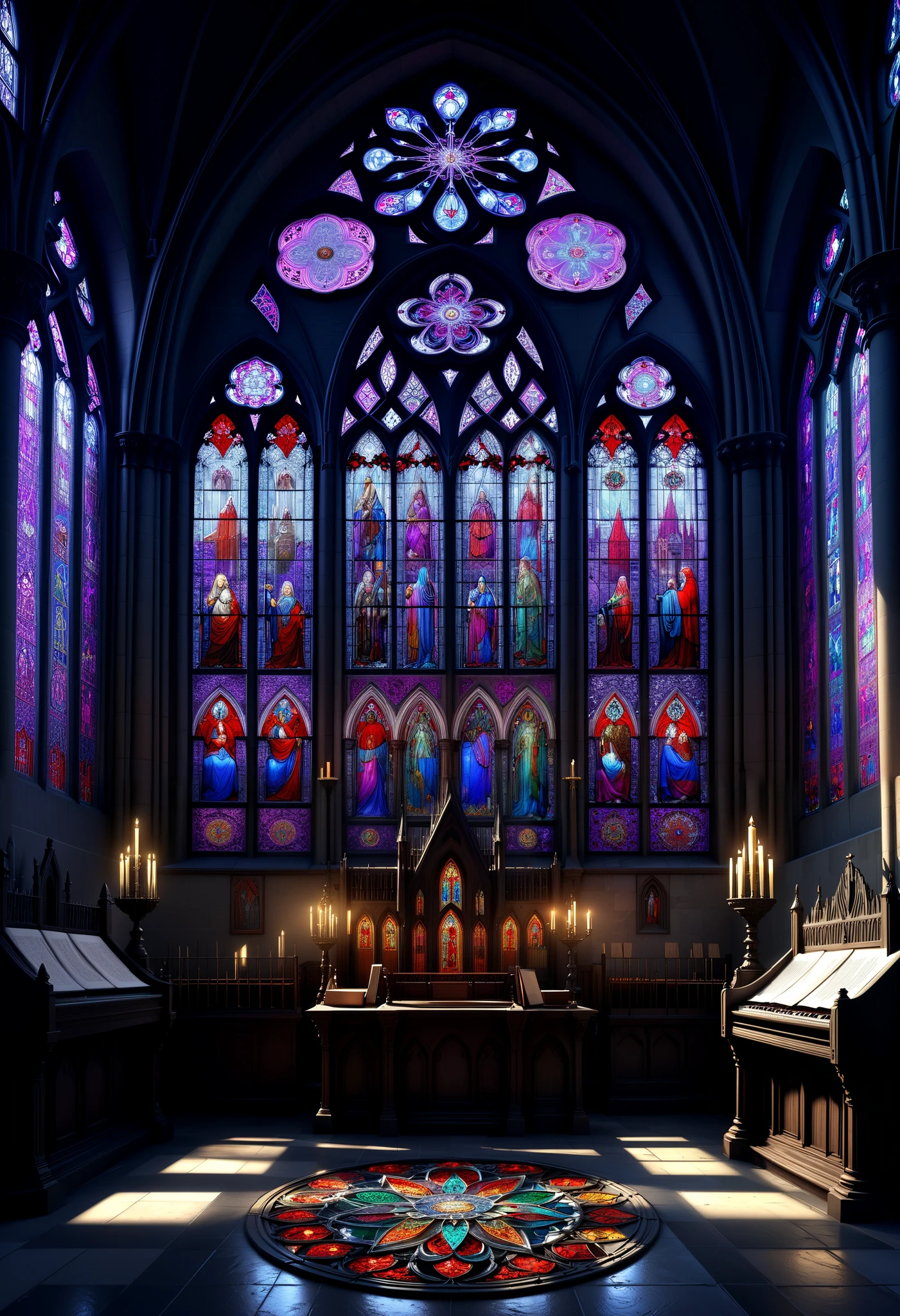 Huge Geometric Shapes , Epic Stained Glass Windows of Churches , Colorful on Mandalas 、sparkling、beautiful gothic fractal geometry, meticulously drawn by Arthur Rackham, intricate detailss, textured, volume, vivid, Antoine Blanchard, bright colors, BEAUTIFUL LIGHTING, Perfect composition: detailed matte painting, Dark, Fantasy, intricate details, Startup Screen, Complementary colors, Fantasy概念艺术, 8k resolution Popular Unreal Engine 5 on ArtStation . masterpiece, in your own home, is very beautiful, absurd, Autoclines