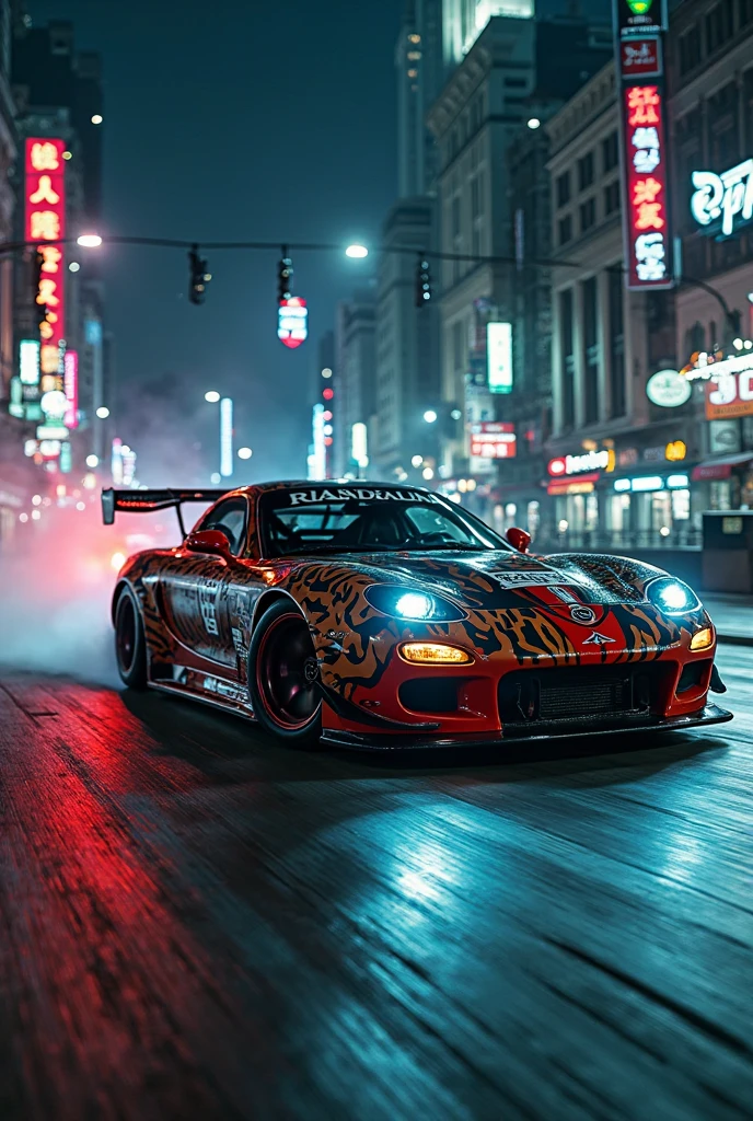 Mazda RX7 Fast and Furious - SeaArt AI
