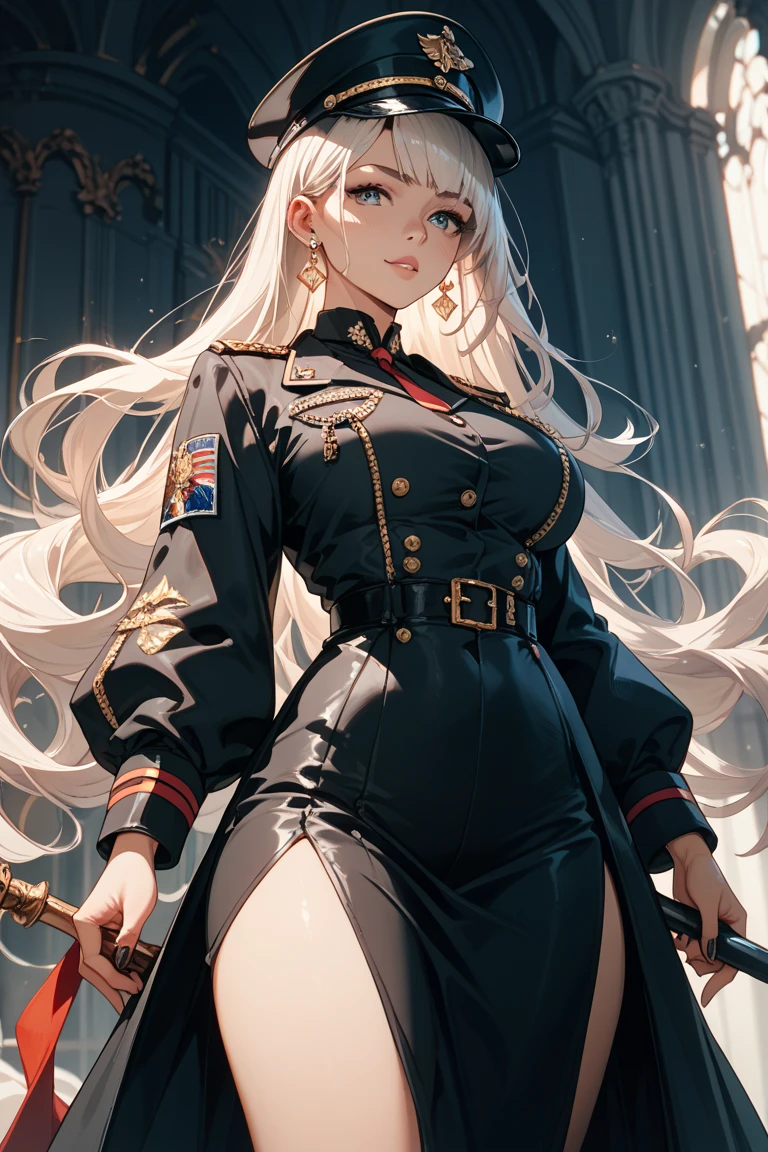 OfficerA, sexy military uniform, skirt, SheikZ