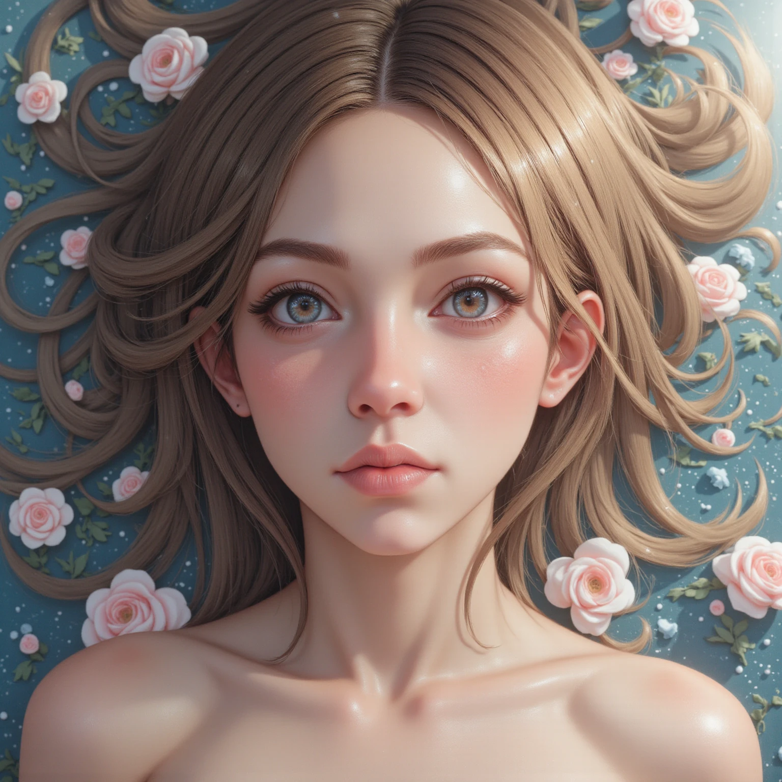 masterpiece, top-quality, hi-res,((( 1little girl))), ((yuri)), red blush:0.2, ((touch)), bulging bust top、Skin whitening、long eyelashes、(The voluminous lips)、lips 、Thin eyes with double eyelids)、poneyTail、Blue eyes own eyes、toned buttocks、(Pointed upper bust)、beatiful backgrounds、Shower on the wall、((topless:1.6)), naked, ((bodies touching:1.3)), ((breasts touching:1.4)), (Nude:1.5), ((small breasts:1.6)), (topless:1.4)