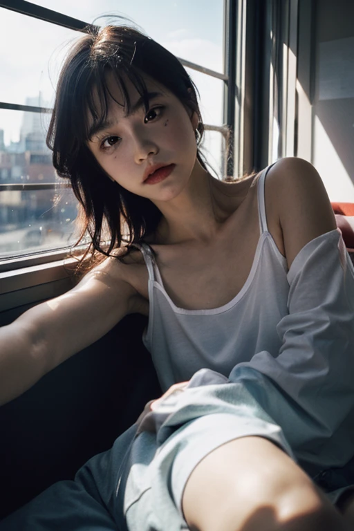 CG Unity 8K wallpapers with the highest quality details, RAW photos of national treasures, realism: 1.3, dynamic angles, short hair, under thin fabric miniskirts: 1.2, movie lighting, lens flares, luxurious rooms, meticulous details
