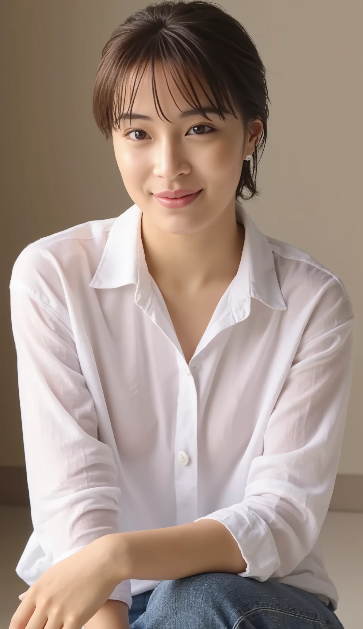 30th Generation White shirt clear woman up