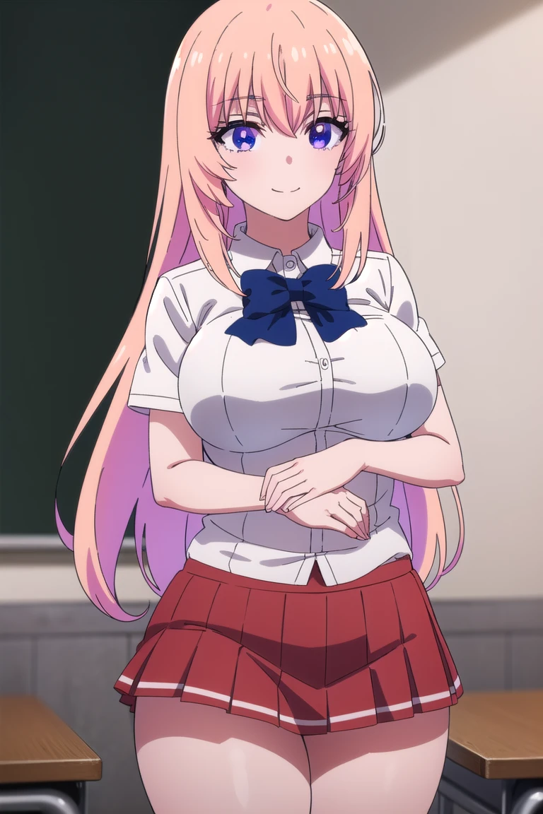 最high quality、1girl,high quality,beautiful expression, ((Masseter muscle part)), ((High resolution)), ((最high quality)), (NSFW:1.4、excited face、I am very happy), ((Skin shiny with sweat)), (school uniform:1.2、Check short skirt、loose socks), blonde long hair, (Ponytail to the left)、Please sit at your desk and spread your legs....:1.3、pure white skin:1.3、、, cinematic lighting, completely in the shade,(((classroom))), Realistic lighting with shades,show your whole body、beautiful female genitals、Thread coming out of female genitals、No panties、No underwear、not wearing panties、perfect limbs