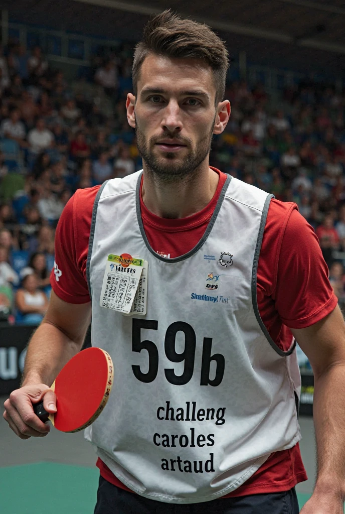 Imagine Nicolas Tournat playing handball in a crowded hall during olympic games.