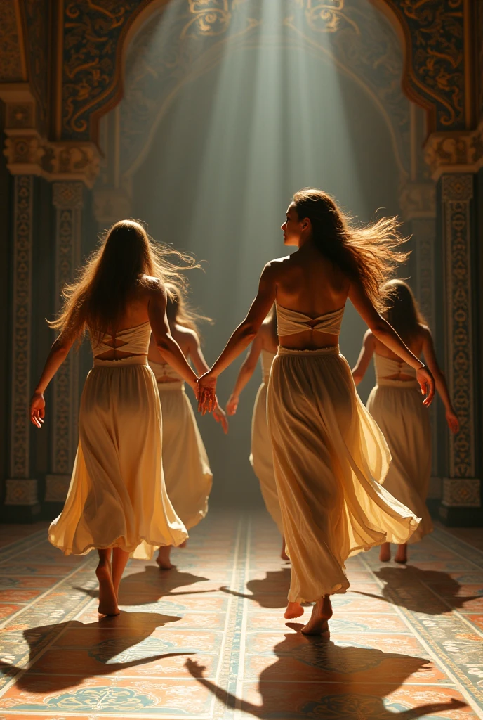 (photorealism:1.2), 12 beautiful harem girls, y slim perferct bodies, big size sexound breastsize sexy round as, wearing srough sexy pink harem girlsxy see through small sr sexy lingerie and super sexg-string v-shaped thongslonde straight hair, indoors in a well lit pink harem room, the sign reads "Harem del Sultán" on the wall, realistic, intricate details, high resolution, masterpiece, highly detailed, practicing their sexy Arabic dance moves
