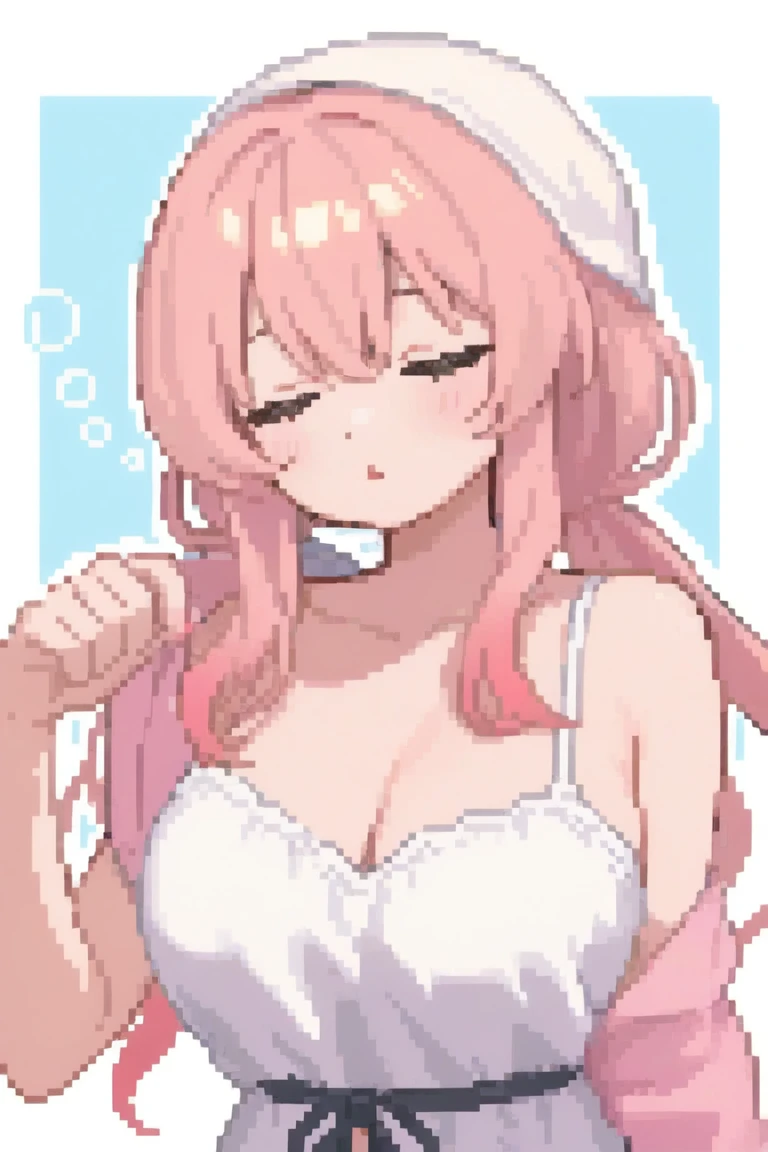 Girl with pink hair, long double-tailed hairstyle, ((small pink bushy eyebrows)),naked, lolicon (Zankuro) drawing style by zankuro artist, ザンクロー style, image uploaded to R34, girl sucking penis cum bubbling out her mouth, in a street, girl giving a deepthroat blowjob to male, multiple vignettes