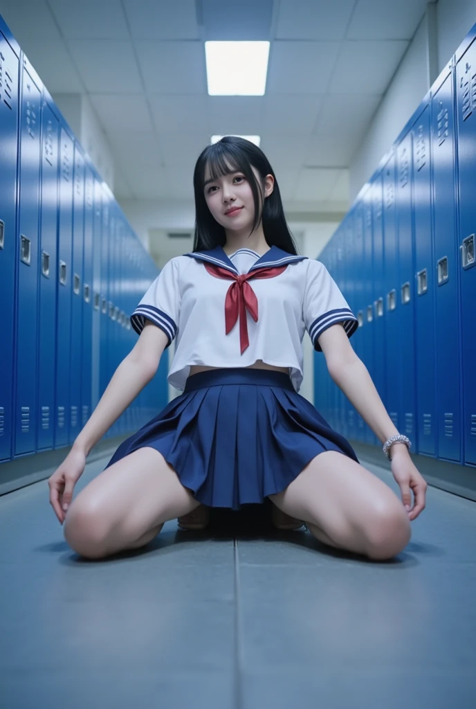 High school girl footjob