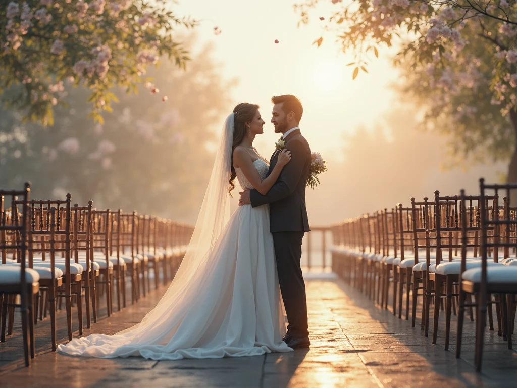  Create an image   
In the end, the man and the woman got married in a beautiful ceremony surrounded by friends and family. Their love had survived all the challenges, and nothing could keep them apart.

