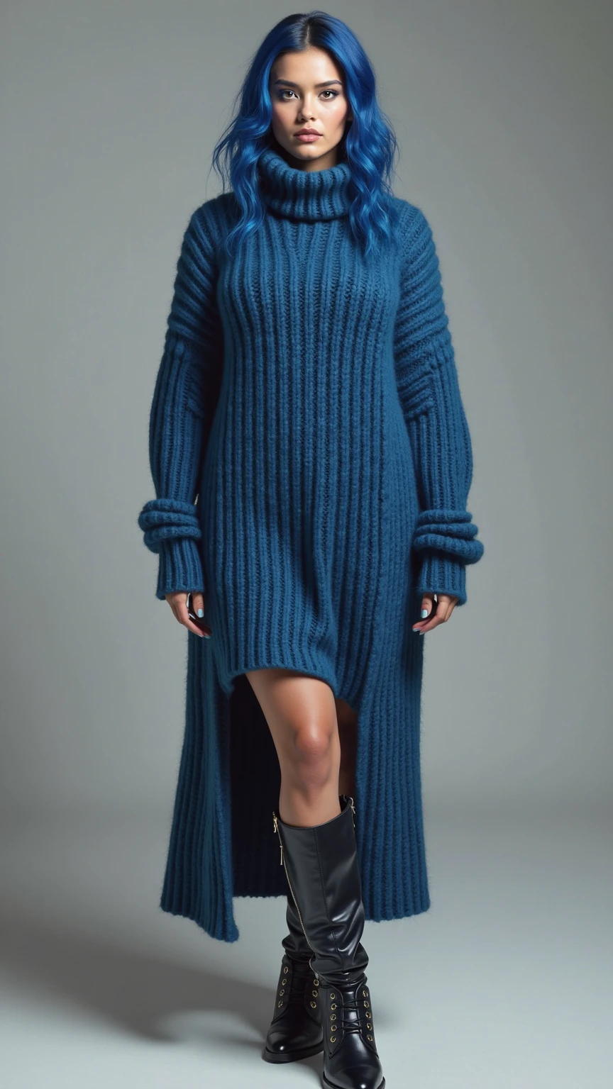 RAW Photography, (((Very beautiful portrait))),  ((intricate detailes)), 1girl in, age19, 独奏, Long hair, Looking at Viewer, Sweaters, Bare shoulders, Mysterious Eyes, blue eyess, smil, off shoulders, Realistic, A sexy, ((​masterpiece))