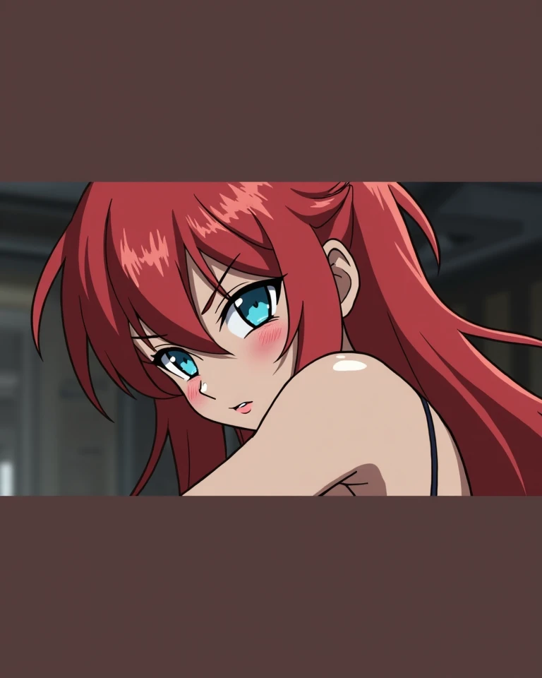 (best quality:1.1), (masterpiece:1.5), movie still, , upper body, depth of field, anime coloring, , 1girl, solo, ange_synduality_noir, (Red hair), Blue eyes, (Long Straight Red Hair:2.0), hair ornament, Big Breasts, (sexy slit cheongsam), smile close your mouth, out door 