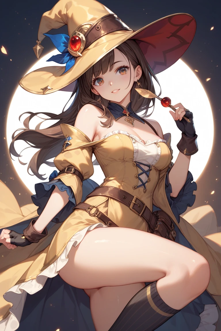 Brunette girl and the galluza covers her eyes