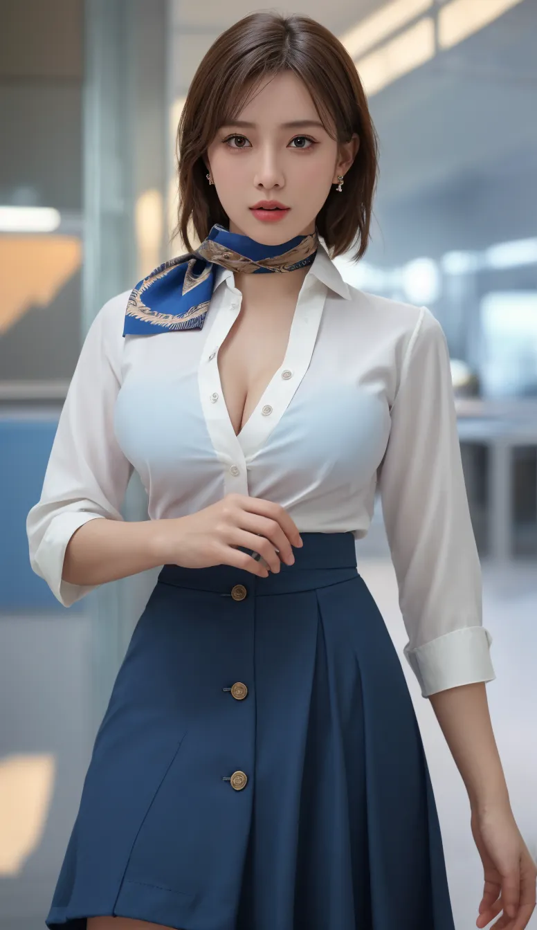 (One Woman),(Japanese),(Short Hair),(45 years old),(whole body:1.5),(front:1.5),(From below:1.3),(Skirt lift:1.5),(cabincrew),(stewardess),((((Skirt flip:1.5)))),(Fitted flight attendant uniforms:1.5),(smile:1.5),(Beautiful Eyes:1.3),(Very detailedな顔:1.5),((Very detailedな女性の手の描画:1.5)),((Beautiful Skin:1,5)),(Delicate skin depiction:1.5),(Functional:1.2),(Big Breasts:1.2),BREAK((In Airplane:1.1)),(((Blur the background:1.5))),(Written boundary depth:1.5),BREAK(((masterpiece:1.5),(highest quality:1.5),(Very detailed:1.5),(High resolution:1.5),(Realistic:1.5),(Photorealistic:1.5))),8k,wallpaper