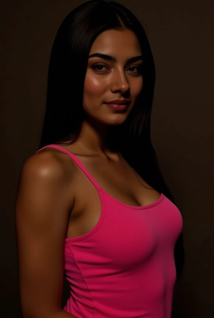 modelo latina piel clara usando lenceria de color negro