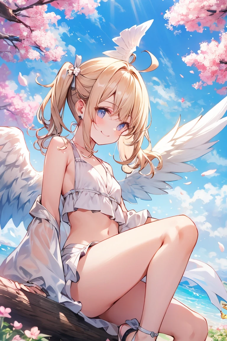 Angel woman four wings underwear