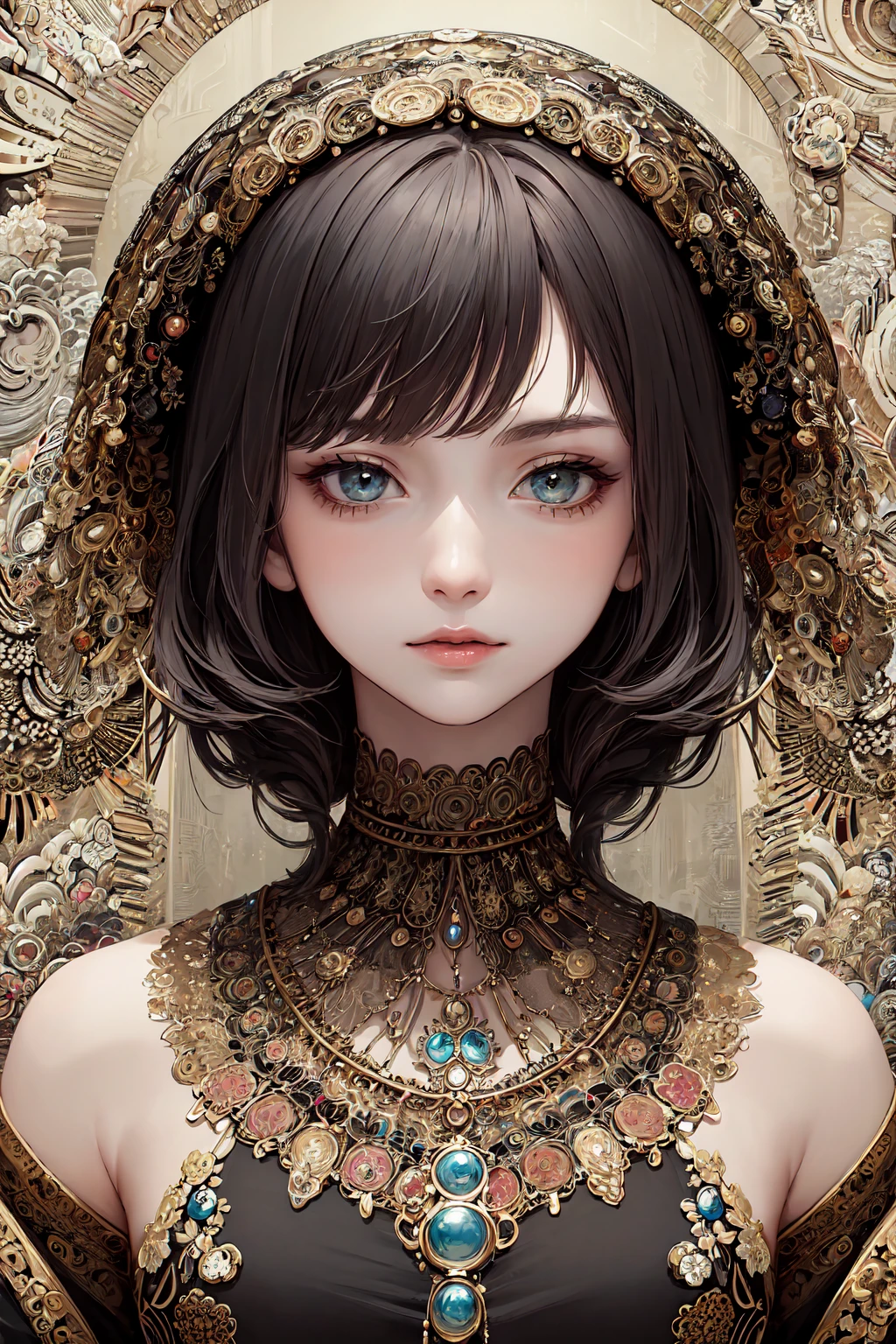 (masterpiece, highest quality, highest quality, Official Art, beautifully、aesthetic:1.2), (One girl), Very detailed,(Fractal Art:1.3),colorful,Most detailed