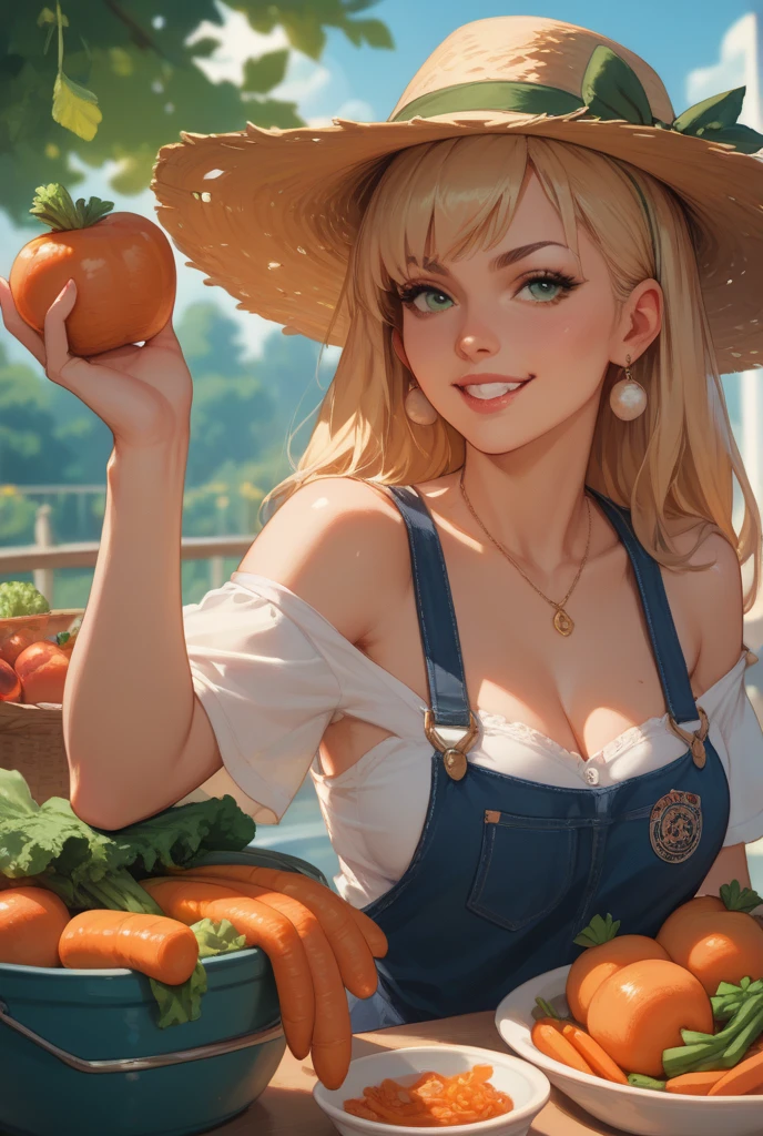 Sexy beauty holding corn on the cob
