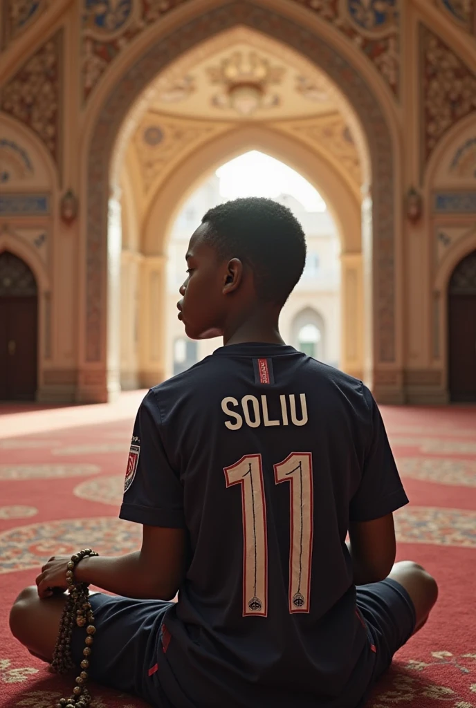 Created a player age 14 footballer bib text called issa