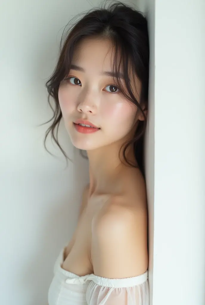 (1 person, , Full body portrait, Short Hair, Small breasts, Completely naked, Nipples, panties), Fair-skinned, shiny thin lips, skinny, Body Type, Delicate and sexy collarbone, Highest quality, RAW Photos, Realistic, face, Incredibly beautiful, cute, Depth of the written border, High resolution, 超detailed, detailed, Very detailed, extremely detailed eye and face, Sharp pupils, Sharp focus, Cinema Lighting