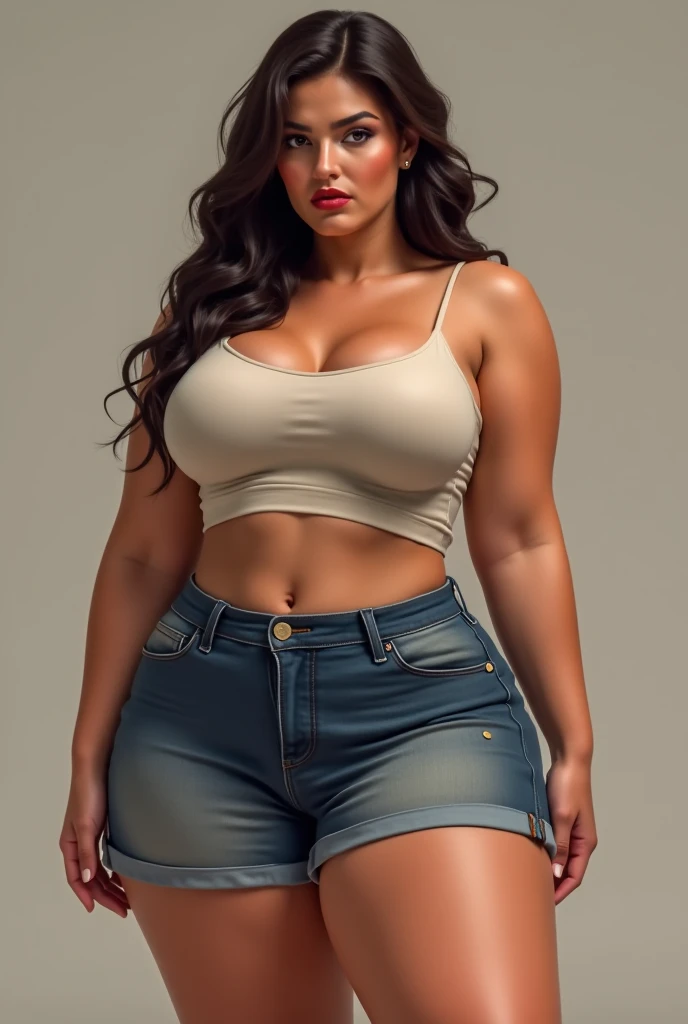 gorgeous curvy plus size Indian bengali actress ritavori , glowing eyes, wearing SHEIN Young Boy Spider Print Short Sleeve T-Shirt And Shorts Set With Bag Color: Red , covered Bust, parted lips, blushing cheeks, thick thighs, bigger waist, busty, curvy plus size body, full body, full body shot, head to toe view, smoothning burgendy color hair with pfrench braid hairstyle, hourglass body, curvy plus size body, smile face, bigger waist, busty, big hips, fleshy thighs, thick thighs, busty, full body view, ultra detail, high resolution, ultra detailed, best quality, amazing, top quality, extremely detailed CG unity 8k wallpaper, full body view, Golden Gate Bridge, San Francisco, USA: Iconic suspension bridge with scenic views