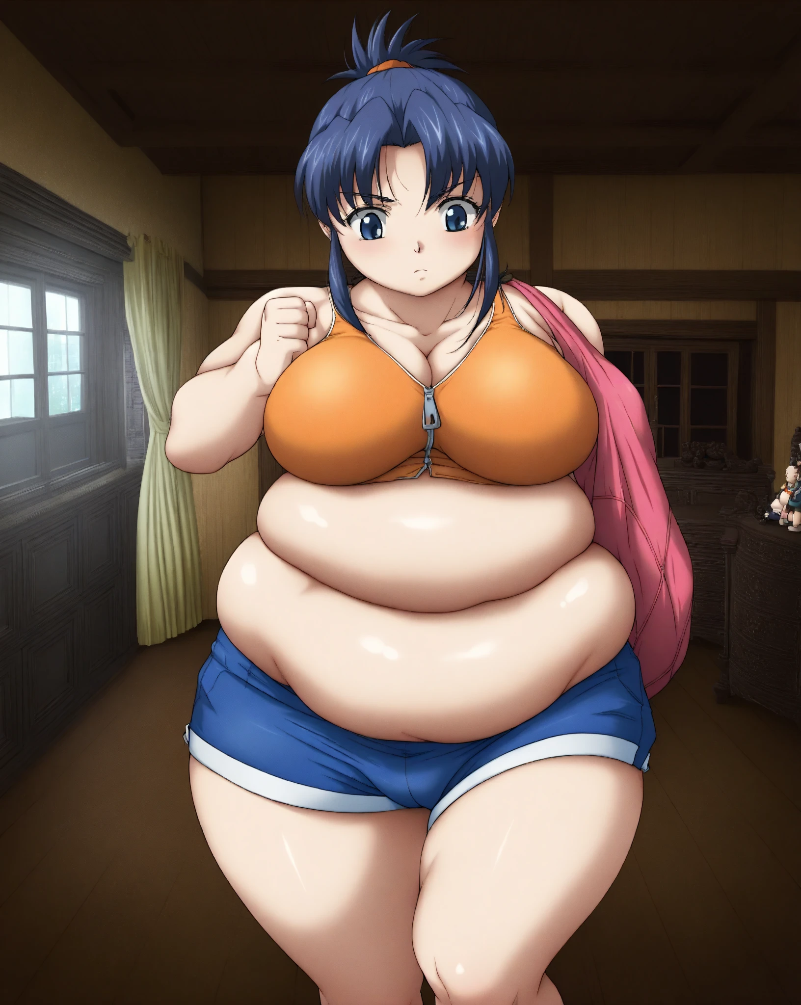 (Arte de pintura fotorrealista, foto profissional, 4K:1.0), (Nagatoro), (rosto detalhado), (Sozinho), ((boca aberta)), corpo muito largo, ((lindo fundo detalhado)), Resignation, curvado, muito gordo, quadris largos, enorme, coxas grossas e macias, muito gordo flabby arms, Realistic lighting, alto detalhe, Qualidade HD , rosto detalhado, sombreamento realista, rolos de gordura, tamanho enorme, gigantic enorme breasts overflowing with fat, decote enorme, Pesado, mais tamanho, everything is fat, textura macia, lindos olhos grandes, Semi-realista, dynamic angle, pattern clothes