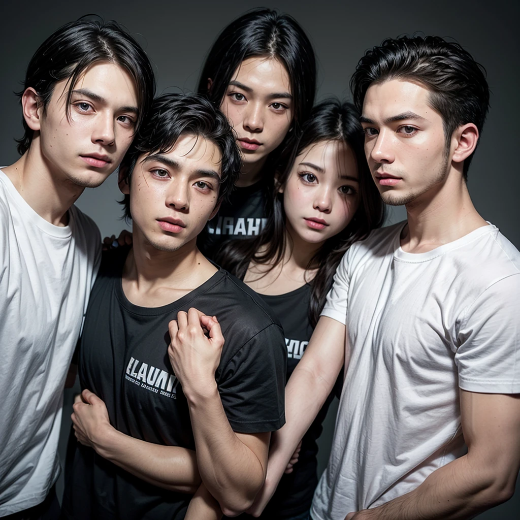 Create a realistic and detailed image of a peacemaker man, promoting peace between two people, the two people are making up, are reconciling, Man is the reconciler. the image must show three people, a man is in the middle with his hands on the shoulders of the two people, while a couple make up