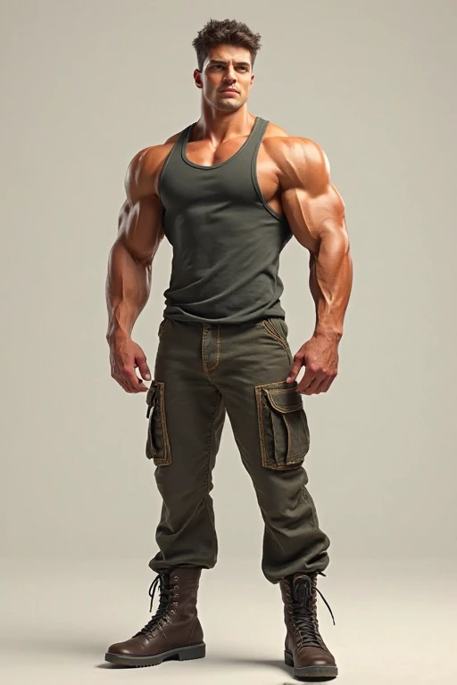 Man with big d, no shirt and muscle