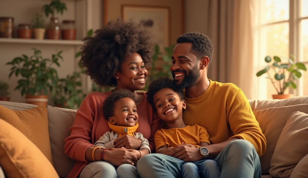 (best quality,highres,masterpiece:1.2), realistic,stunning,family portrait,5 individuals, father:white, mother:black, 3 mixed-race children, 2 boys, 1 girl, adorable, joyful expressions, detailed facial features, beautiful clothing, nike outfit, loving atmosphere, colorful background, happy family dynamic, vibrant colors, professional lighting