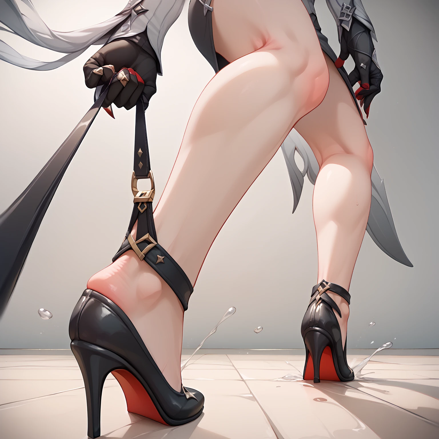 white fluff,Leather bracers,Hair texture,True light and shadow,strong contrasts,Authentic texture,Realisticstyle,8K,k hd,hyper realisitc