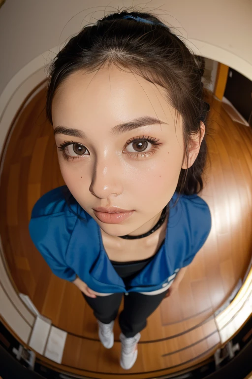 (8k)、(highest quality)、(Masseter muscle area:1.2)、(Realistic)、(Photorealistic:1.37)、Ultra-detailed、1 girl、cute、Smile、double eyelid、Short Hair、Watching Watching the viewers、Cleavage、Tank top
