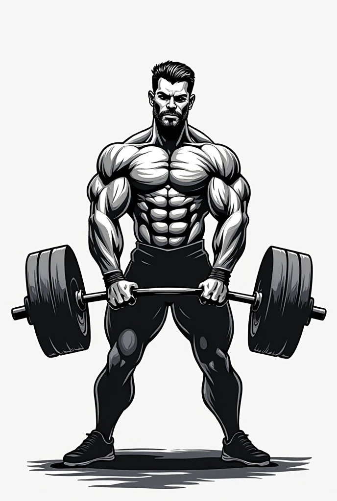 an average looking man doing calisthenics, with a suitable physique,
make it in cartoon style and black and white