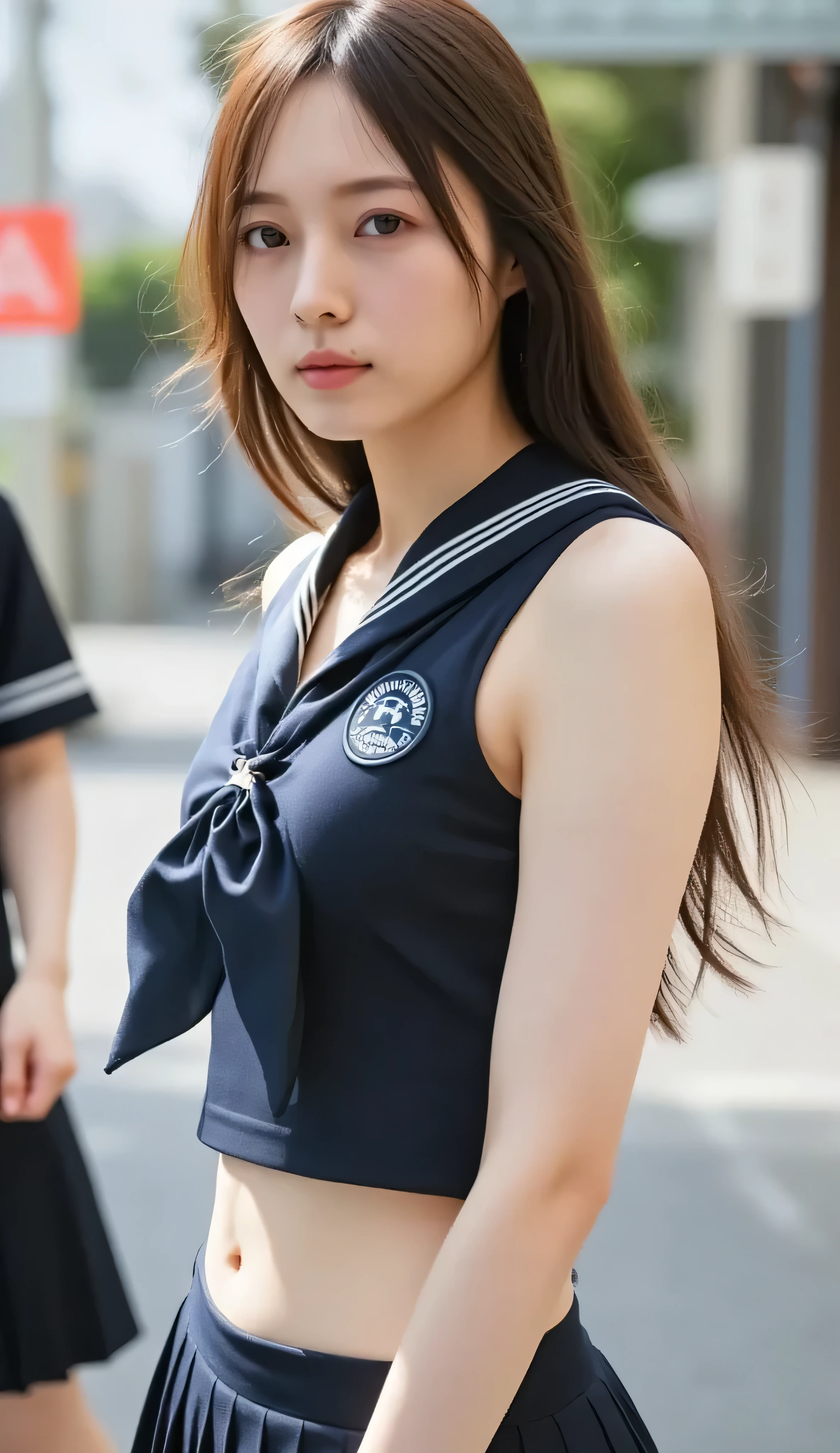 (masterpiece), (Best Quality), (very detailed), (shape), (Single women), ((long hair)), (((high school uniform))),g cup bust、 fashion model in the streets of Shibuya in Tokyo, big breasts、 show viewers , (interview), (strand), Stunning details, Delicate and beautiful face, camera、Soft expression、( twinkle in both armpits bounce), colorful bubbles , ( twinkle in both armpits), hair ring, floating hair, ( twinkle in both armpits), Best lighting, Best Shadow