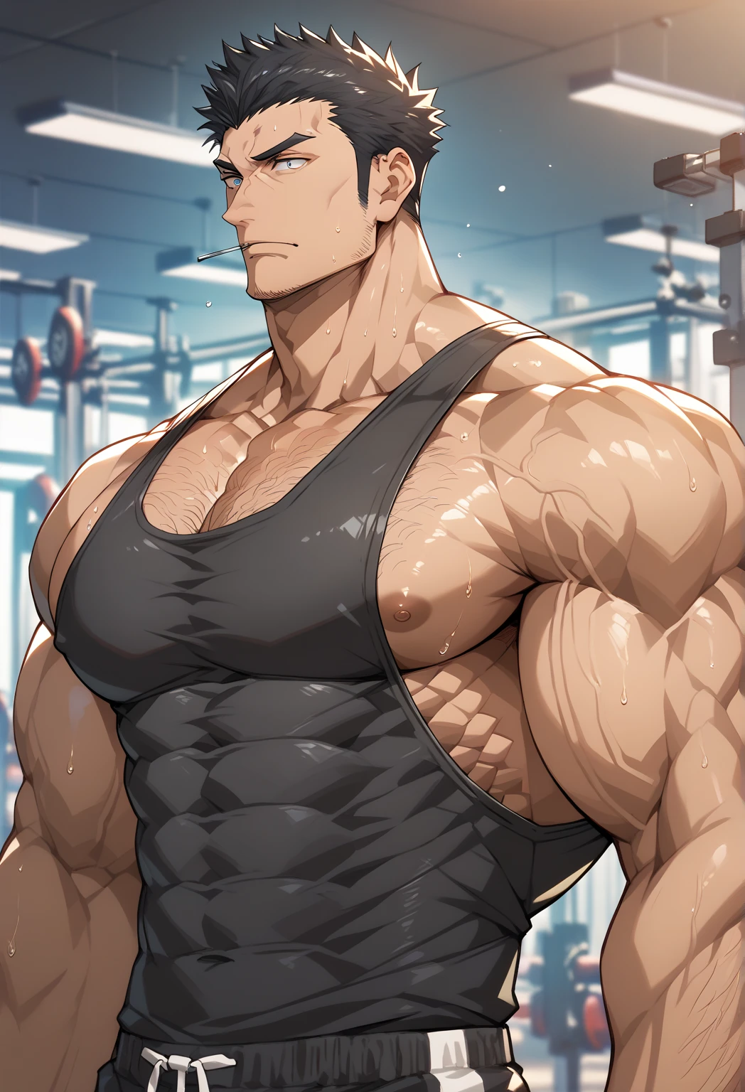 Two characters, Ash Ketchum, Brock, Pokémon, Anime, wearing football uniform, cleats, football compression pants, football shoulder pads, football jersey, Hyper muscular, Broad shoulders, massive meaty pectorals, hyper biceps, hyper triceps, hyper traps, hyper lats, hyper bodybuilder, hairy, Hypnotized by a glowing pendulum swaying in front of his stubbled face, flexing biceps, exposed dense hairy armpits, locker room with other jocks also being hypnotized, fall deeper into trance, stereotypical big dumb football jocks, growing bigger and hairier, hirsute, glowing red eyes, Massive Hyper Muscle growth, Massive swollen crotch bulge, Hyper crotch bulge, Sweat, big biceps, Big triceps, Big traps, Broad shoulders, Big meaty pecs, Hyper muscles, Glowing red eyes, Hyper crotch bulge, Massive bulging crotch, Dumber and dumber, Blank and vapid stare, open mouth in trance, speaking in a monotone voice, "We must sweat. We will obey. A big dumb jock works out all day. I am a dumb jock.... I obey.... We are dumb jocks.... We obey.... Dumber and dumber.... Yes, Coach.... I'm your player, Coach. Whatever you say.... Dumb jocks must obey.... Flex, ... grow, ... and obey.... Huhuhuhuh.... We are big dumb jocks.... Big ... hairy ... muscles...." Slumped shoulders, Hypnosis, Brainwashing, Hypnotized, Brainwashed, Vapid, Dull, Dimwitted, Meathead, Musclehead, Bigger and dumber jock bro, Assimilation, Transformation into big dumb muscular jock bros, Slumped shoulders, Bulging glutes, Thick stubble, hairy armpits, thick muscular legs, Repeating triggers to be dumber and dumber each time he says them, think and focus only on growing muscle and being the perfect football jock, Dimwit, Dullard, Bro, Stupid, Musclehead, Mass hypnosis, Entranced, Mindless, Brute, glowing pendulum, Bodybuilder, Huge muscles, Sweaty, Mouth open, panting, Entranced, Thick body hair all over