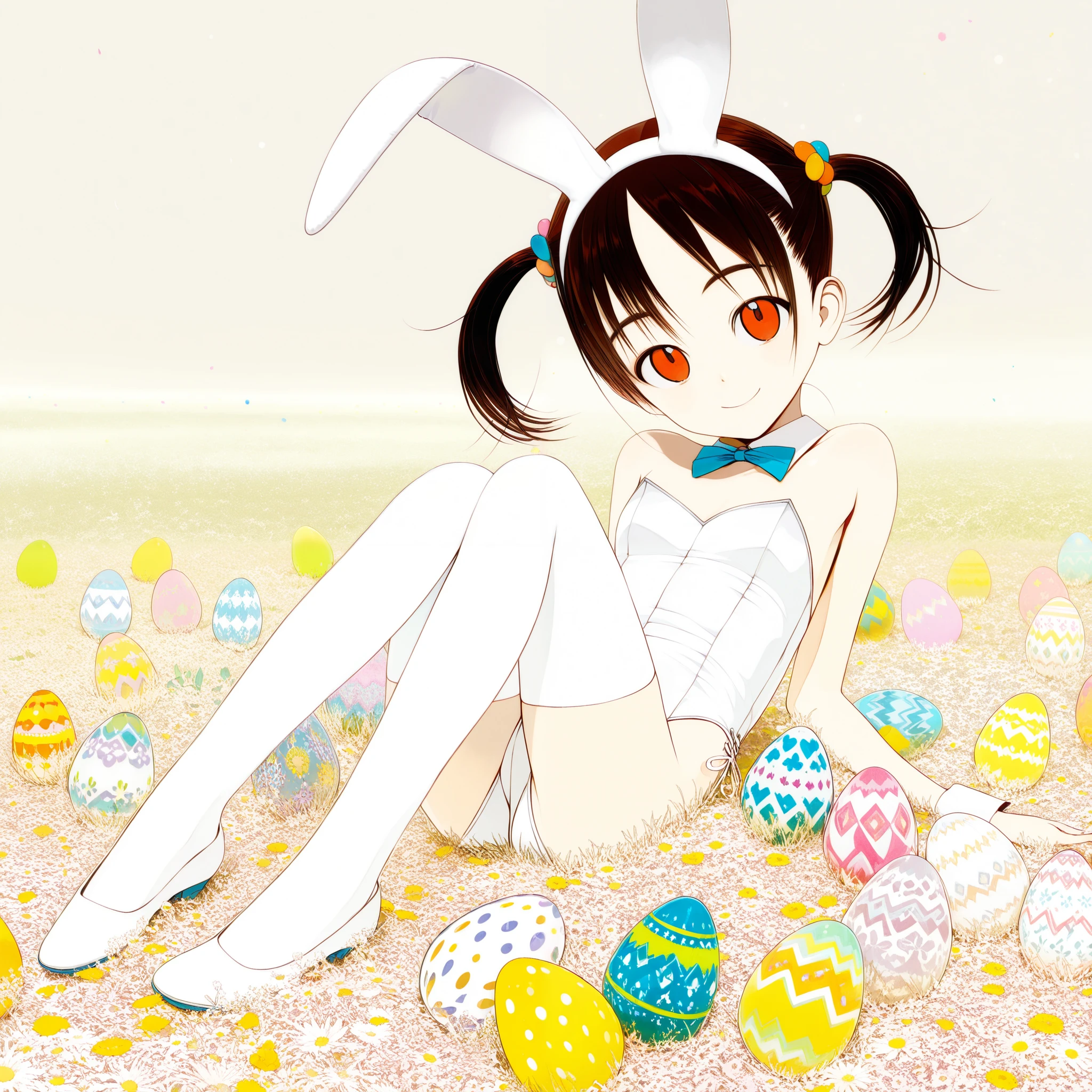 Easter,artist okama,fullbody,1 girl,solo,,smile,bunny