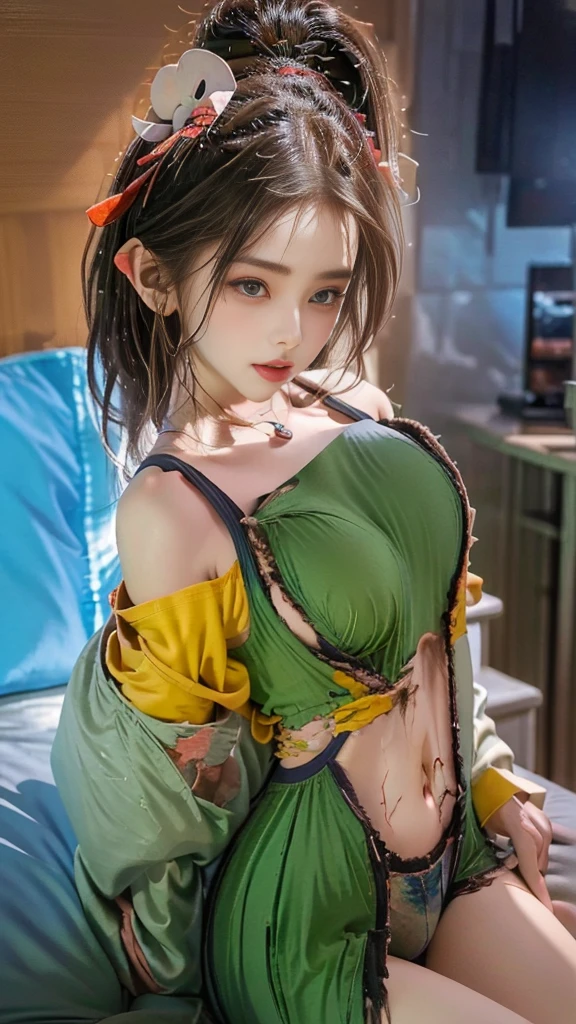 ultra detail, masterpiece, best quality, one woman, (very detailed),(RAW photo, best quality),(realistic, photorealistic:1.3),high definition, opening your mouth lightly, ultra-detailed complex 3D rendering of face, (big breasts: 8.8), (highly detailed skin: 1.2), (exposure: 1.1), beautiful caucasian woman with big ass full soft breasts and white skin, dynamic angle, mystical expression, fire glow effect, fantasy background, rim lighting, side light, cinematic light, ultra high definition, 8k, detailed skin texture, detailed gem armor texture, detailed face, intricate details, super detailed, bright , (realistic), ((woman with naked big breast))