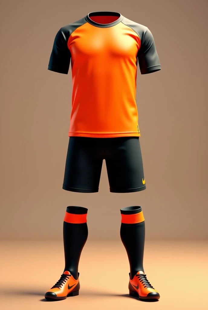 Yellow football jersey Red shorts Red socks Create a modern uniform with those colors and recommend a small falcon logo on the heart side Another model with more details