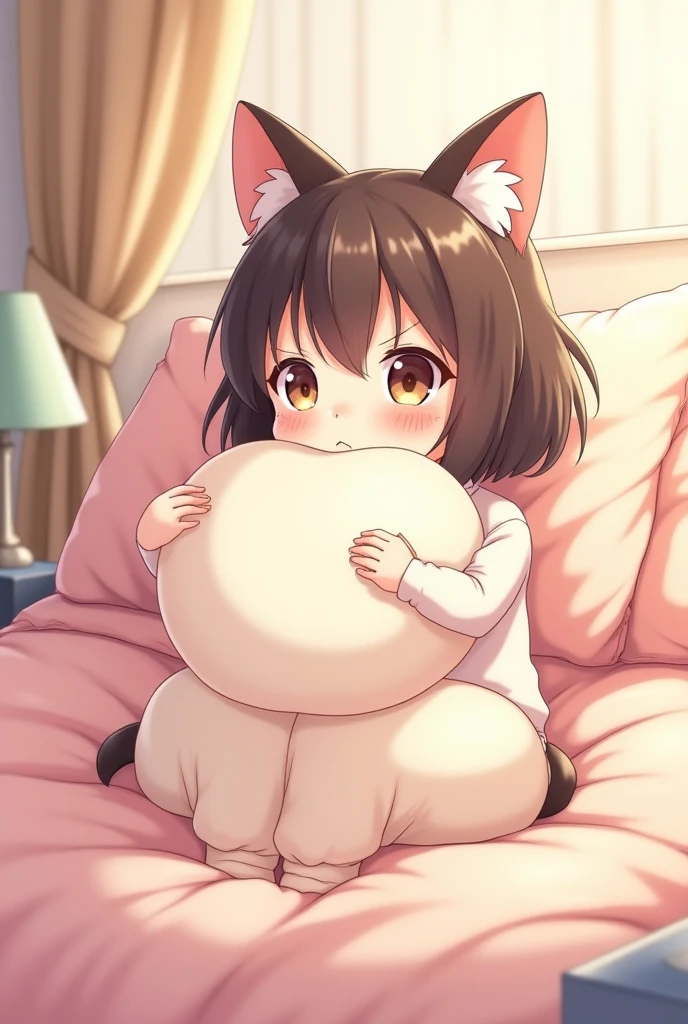 Two cute furry cat characters, one is orange and the other are black, both of them use a sweater they are very fat and have a big belly they hugging their fur is fluffy