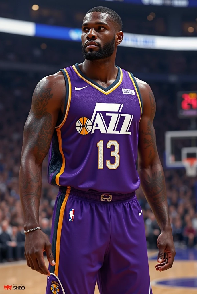 basketball player, time é o Phoenix Suns, USA Sleeve, Cao Cao, wears a headband, fade hair, pitcher, curly short hair, sexly