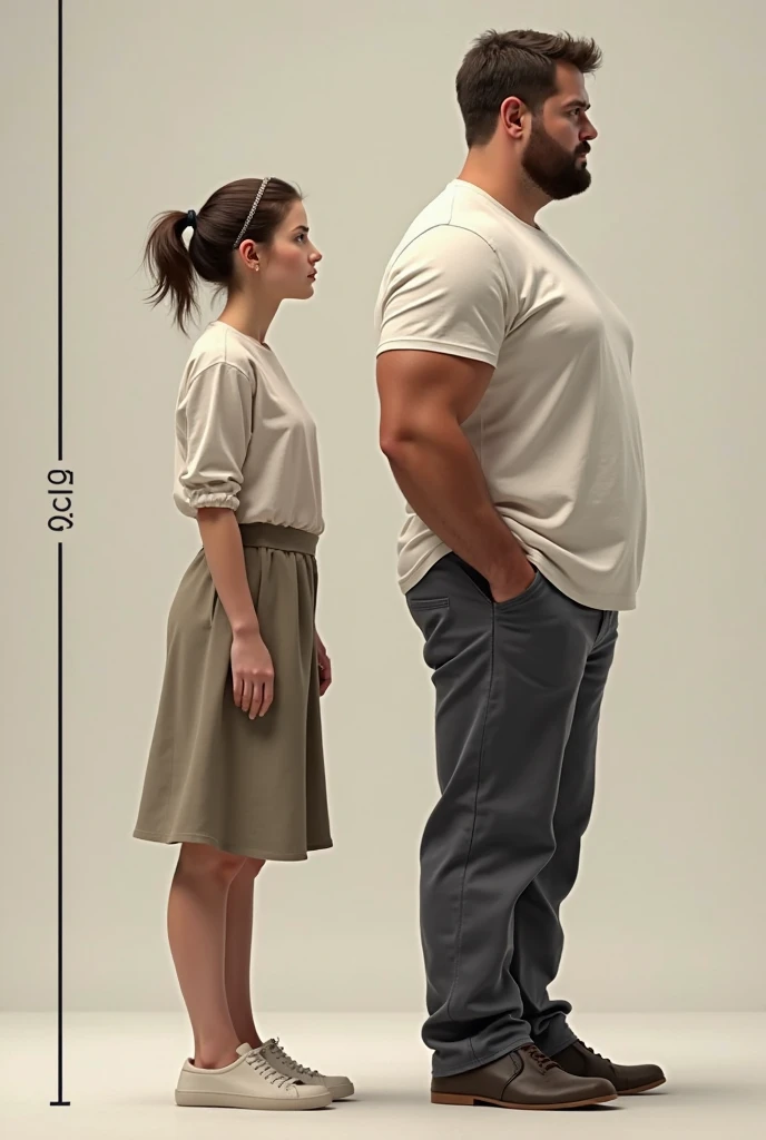 arafed man and woman standing next to each other, tall and slim figured, photoscanned, two skinny figures, full body pictures, entire person visible, full body and head, photorealistic full body, full body photgraph, fully body portrait, realistic portrait full body, realistically rendered clothing, short person, entire person visible!, man and woman, he has mohawk haircut, british faces,
