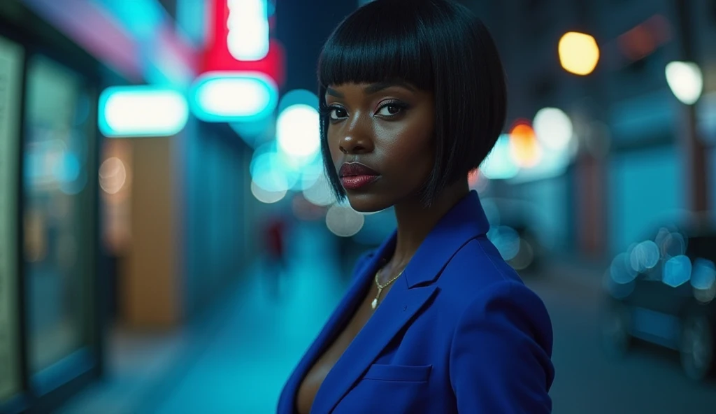 The woman had a shiny black skin and a slight French accent. She wore a very chic velvet blue suit, with wide shoulder pads that looked like wings and narrowed to a waist decorated with gleaming golden buttons. She had short, silver hair, almost metallic, divided in half. She looked like a futuristic rock star, not an old Victorian lady.