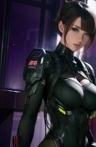 ((Best quality)), ((masterpiece)), (detailed:1.4), 3D, an image of a beautiful cyberpunk female,HDR (High Dynamic Range),Ray Tracing,NVIDIA RTX,Super-Resolution,Unreal 5,Subsurface scattering,PBR Texturing,Post-processing,Anisotropic Filtering,Depth-of-field,Maximum clarity and sharpness,Multi-layered textures,Albedo and Specular maps,Surface shading,Accurate simulation of light-material interaction,Perfect proportions,Octane Render,Two-tone lighting,Wide aperture,Low ISO,White balance,Rule of thirds,8K RAW,